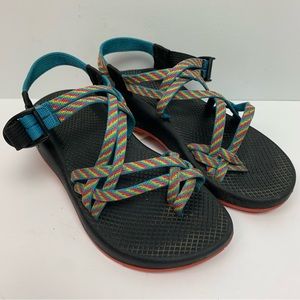 Chaco Rainbow Canvas Toe Strap Sandals